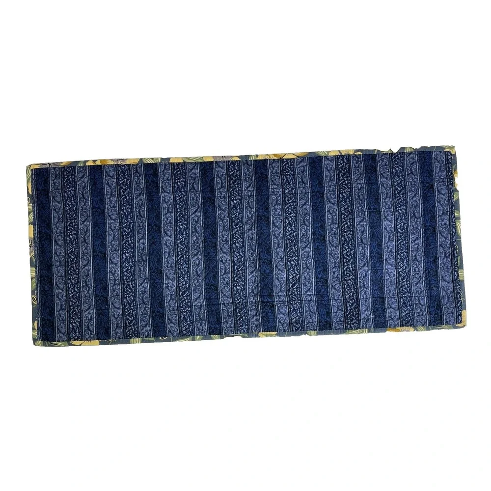 Pieced Embroidered Quilted Table Runner 16
